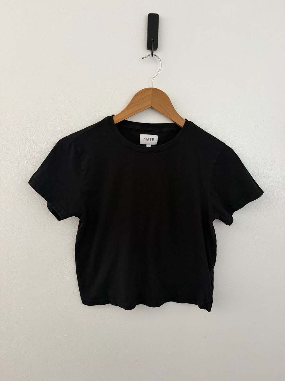 MATE the Label Organic Cotton Black Crewneck T-Shirt Size M